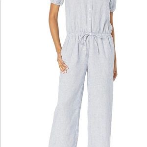 Goodthreads Washed Linen Button Front Jumpsuit